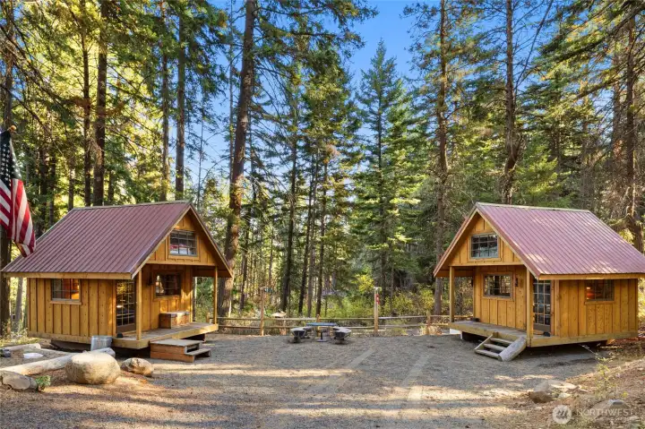 These mini-cabins are built on skids and can be reposition on the lot or removed completely.
