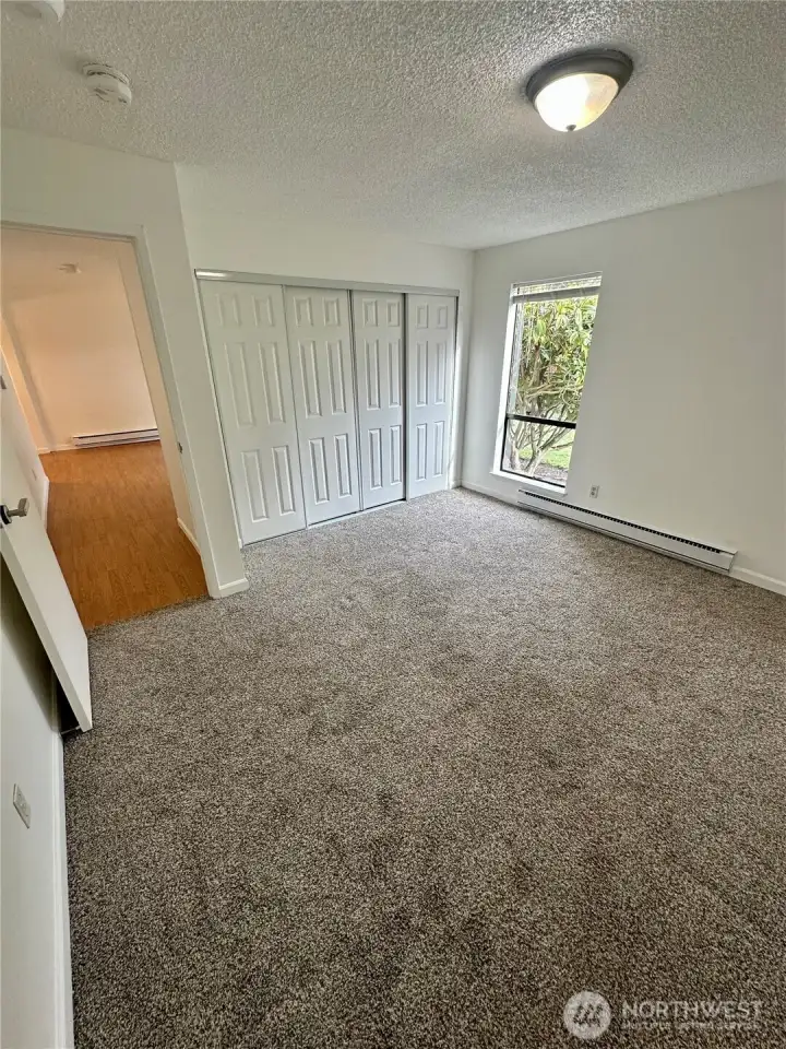 Generous sized bedroom w/ large closet space