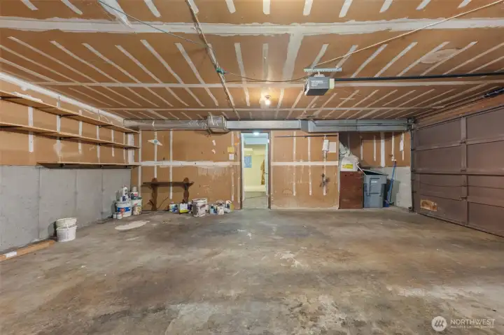 View to the door leading to the basement.