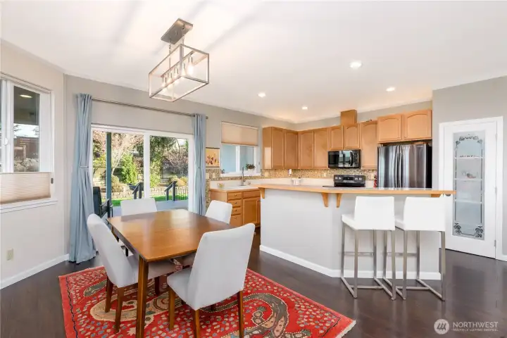 Backyard View from Dining Room