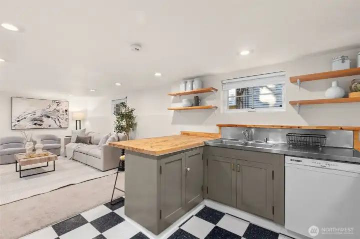 Now downstairs in the fully-finished lower level!