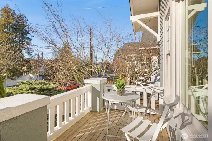 The front porch is great for golden hour or morning coffee hangs.