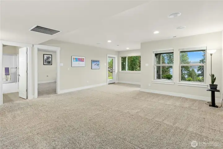 Large Lower level. Walk out to the covered patio.