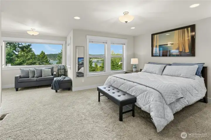 The Primary suite is luxurious.