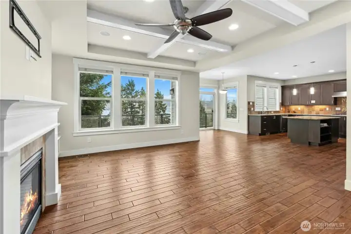 Living Room and kitchen are very open