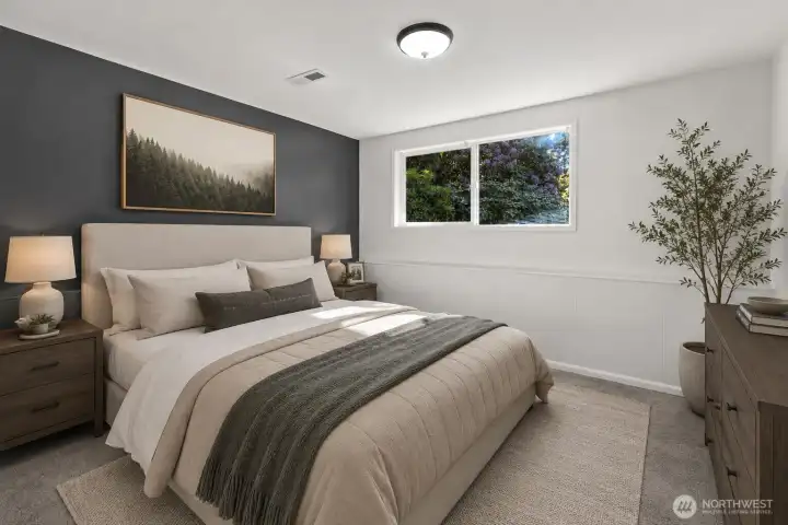 Bedroom 5 - lower level (virtually staged) Bedroom 5 - lower level (virtually staged)
