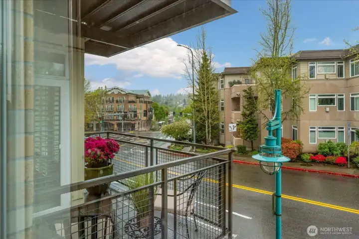 Private patio off the living room for effortless indoor-outdoor living