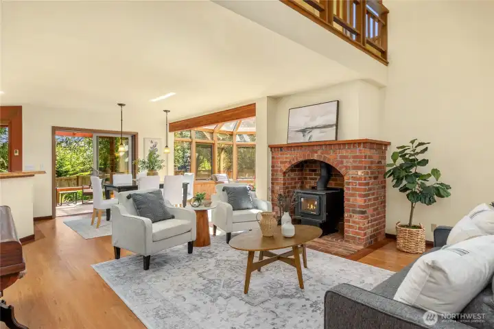 Open living room/dining area.