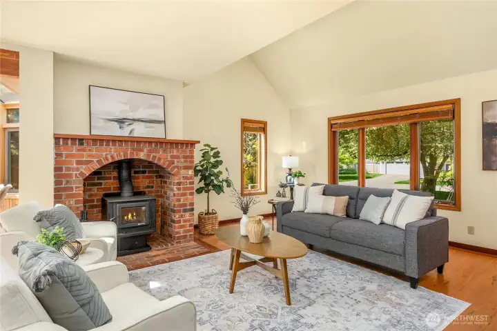 Generous gathering space.