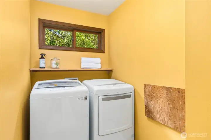 Spacious first floor laundry room