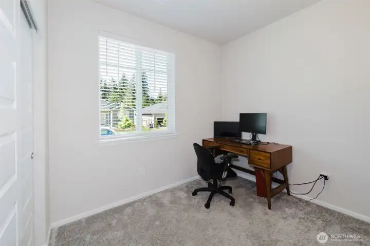 Bedroom #2 currently used as office space. Bedroom #2 currently used as office space.