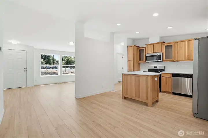 Nice photo of eating area and living area. Nice photo of eating area and living area.