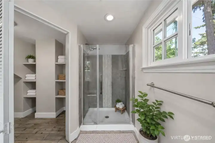 Glass enclosed shower Glass enclosed shower