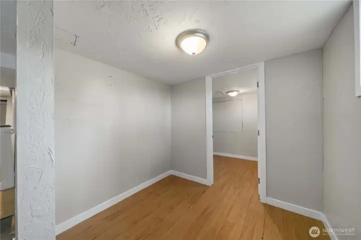 Storage room in basement with over 6 ft ceilings for easy access Storage room in basement with over 6 ft ceilings for easy access