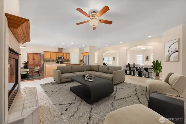 Living Room and Kitchen
