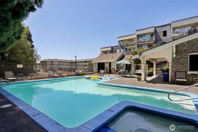 Harwood pool and hot tub