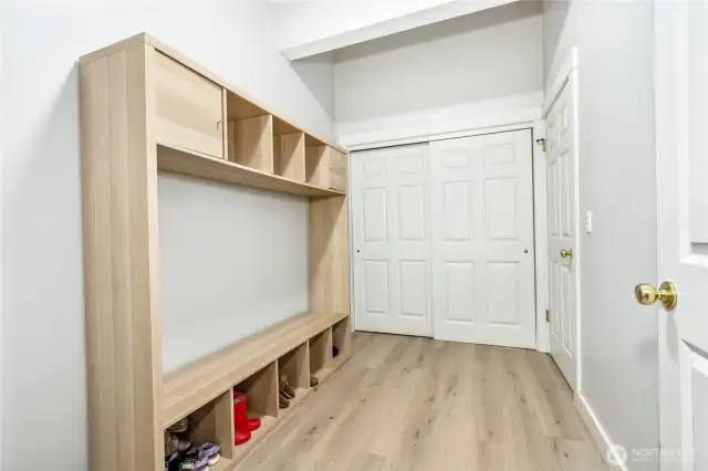 Mud room off of garage