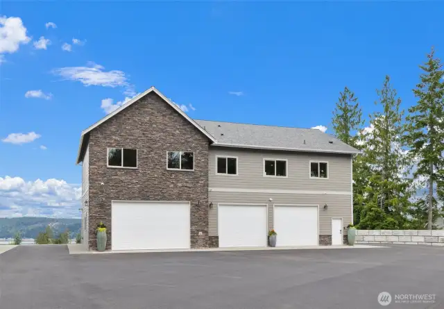 1 bed + office 1.75 bath guest home w/ garage below.
