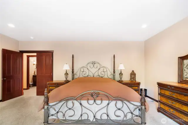 Each bedroom is spacious with plenty of room for furniture sets. Let's head back into the hall and toward the other upper bedrooms.