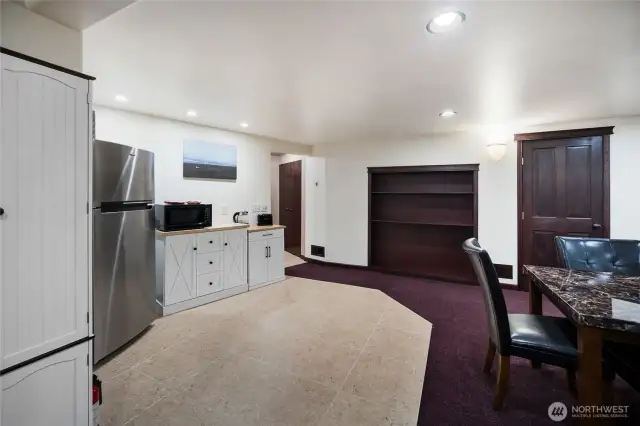 The kitchenette downstairs is very helpful.