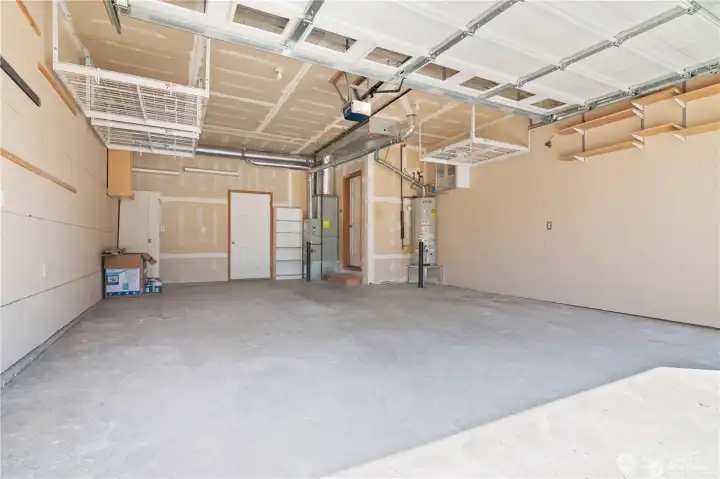 Inside garage