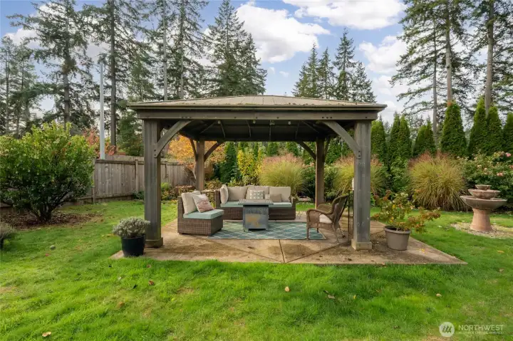Gorgeous yard and gazebo with unit A