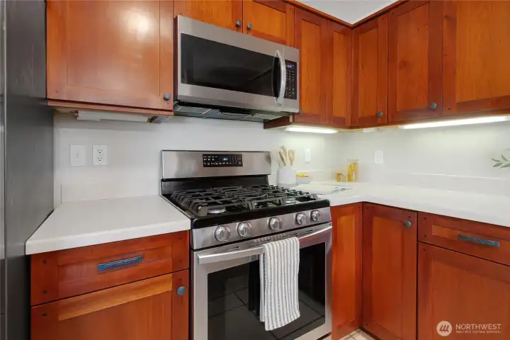 Cabinetry and Gas Stove