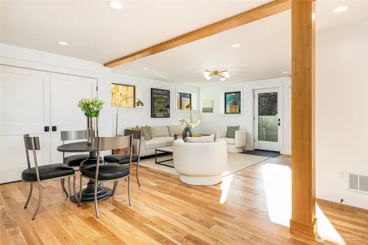Lower level offers flexible living options.