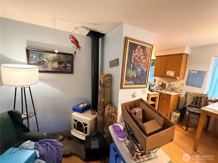 Propane stove for those chilly nights.