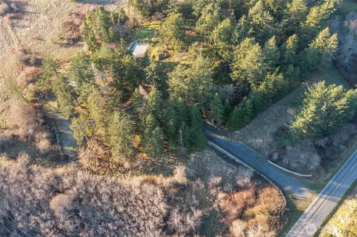 Private driveway off county maintained Deer Harbor Road.
