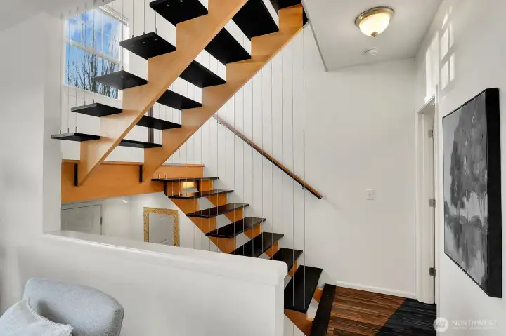 Custom. built open stairwell