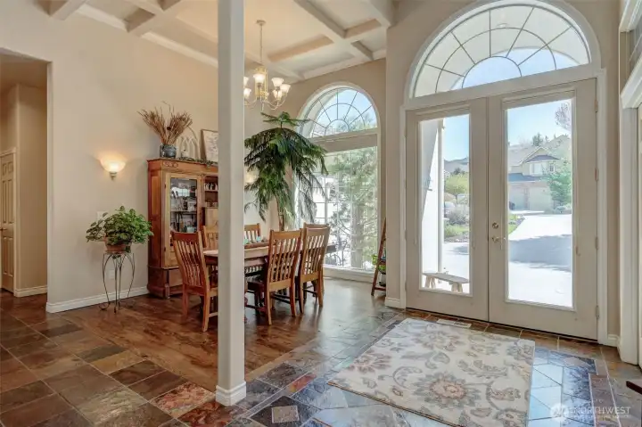 nviting front entry into this single-level home featuring tall ceilings, natural light, and a well-designed floor plan ideal for everyday living.