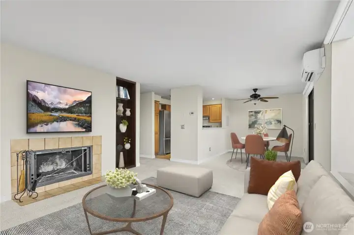 Living Room Virtually Staged