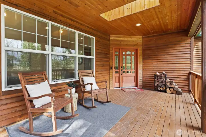 enjoy the private view from your front porch