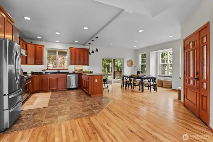 open living and dining