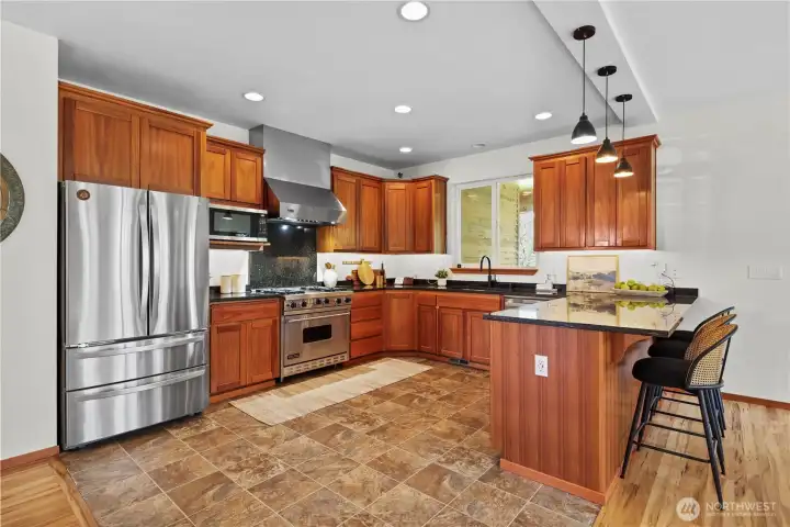 covered back porch off the dining area...offers year around enjoyment