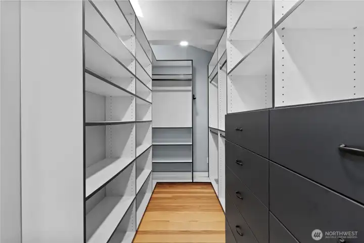 large walk in closet off primary bedroom