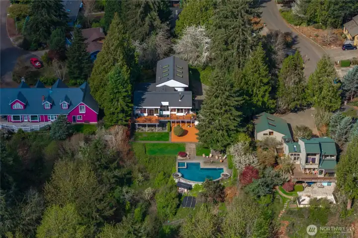 Secluded lot with lush landscaping