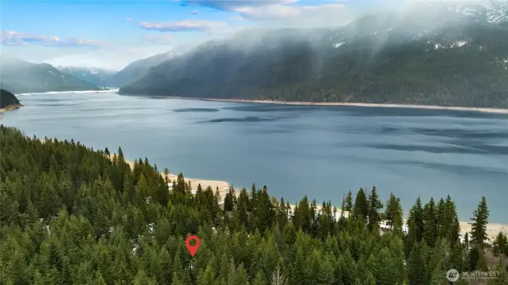 This lovely home is right across the street from Lake Kachess.