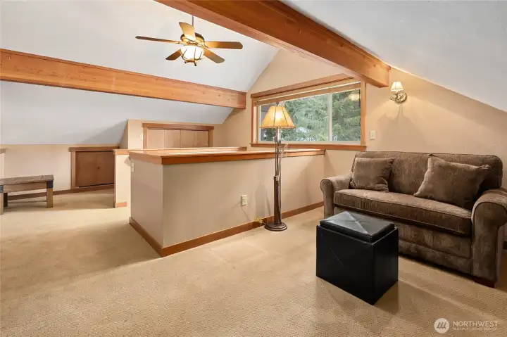 Another view of a portion of the upstairs loft area.