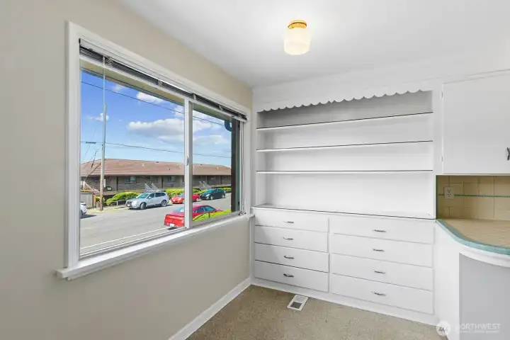 Fab dining room built-ins for great storage.