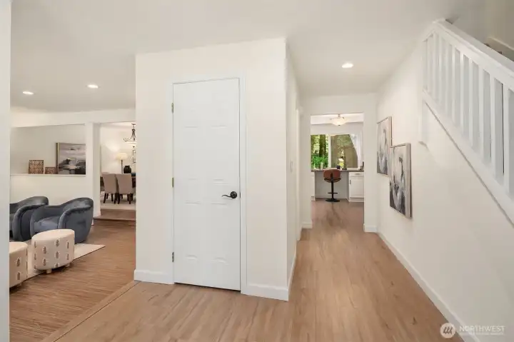 Step into a great layout that feels fresh with newer hardwood-style flooring.