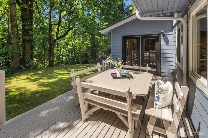 Dine al fresco or host your next BBQ on the sunny back deck.