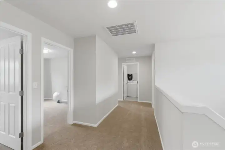 Upstairs Hallway-Rich New Carpet