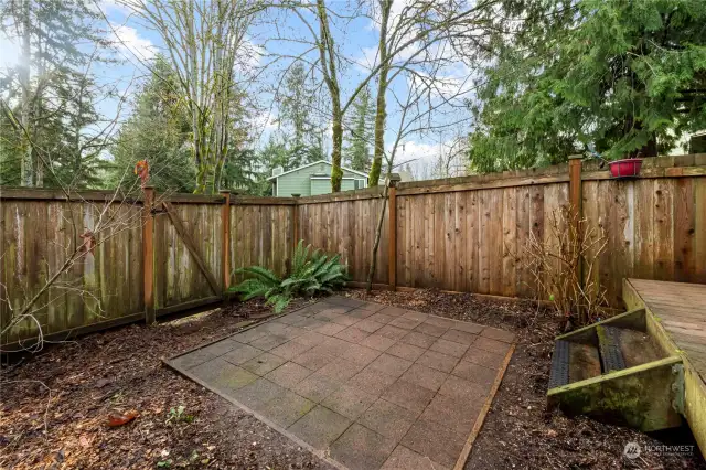 Private Fenced   Backyard w/Patio