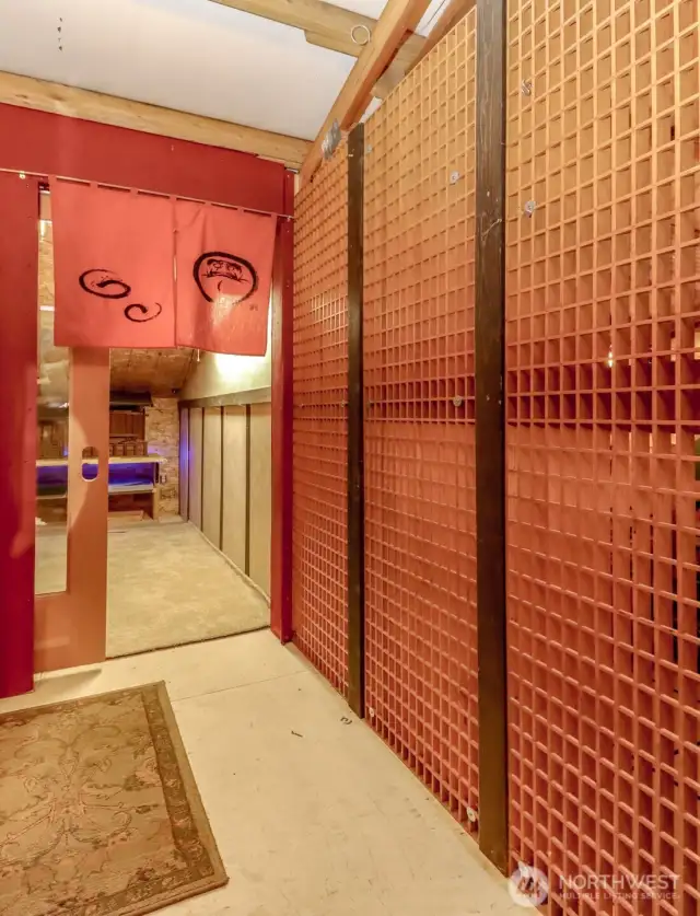 Upper hallway to 3/4 bath and office/storage area