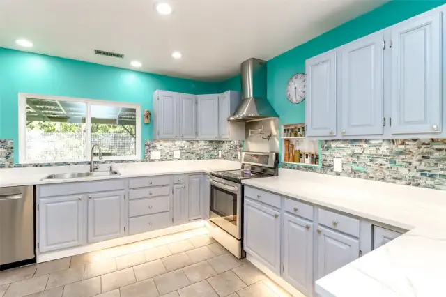 Newer appliances and convenient pot filler