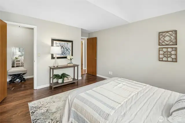 Expansive primary suite on the upper level!