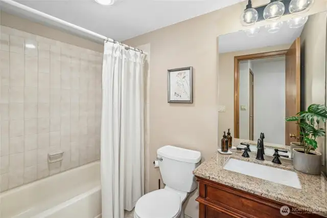 Full bathroom on the lower level.