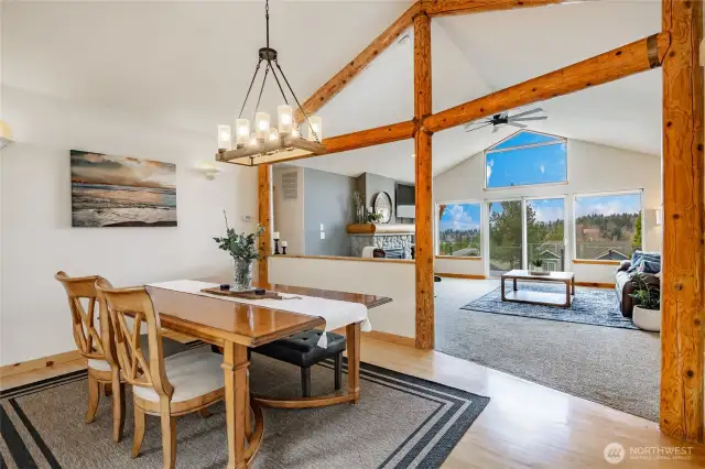 Wonderful views from dining room .